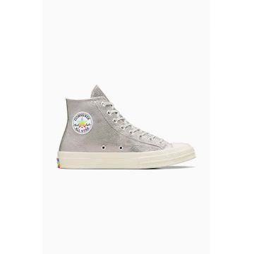 Converse tenisi Chuck 70 Hi Pride culoarea argintiu, A10214C