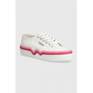 Superga tenisi 2740 LIQUIFY STRIPES femei, culoarea alb, S4128SW