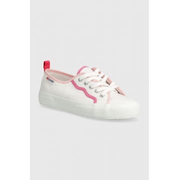 Superga tenisi 2750 CURLY BINDINGS femei, culoarea alb, S8138NW