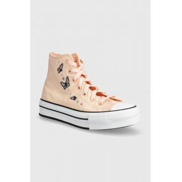 Converse tenisi copii A07355C culoarea portocaliu