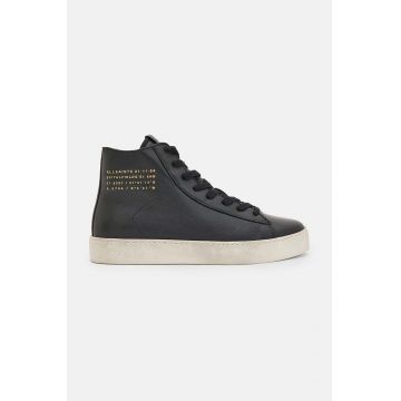 AllSaints tenisi de piele Tana High Top culoarea negru, W110FB