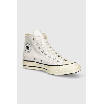 Converse tenisi Chuck 70 culoarea alb, A07444C