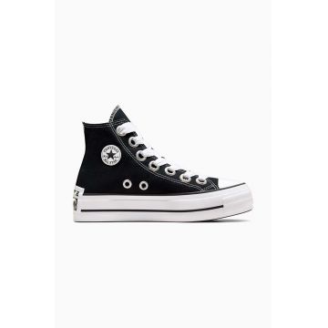 Converse tenisi Chuck Taylor All Star Lift culoarea negru, A10424C