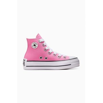 Converse tenisi Chuck Taylor All Star Lift femei, culoarea roz, A10423C