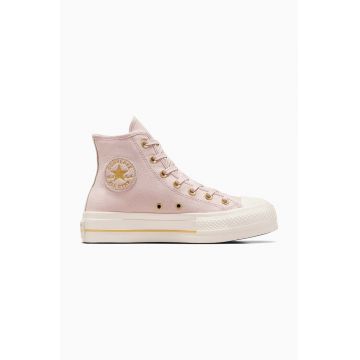 Converse tenisi Chuck Taylor All Star Lift femei, culoarea roz, A10431C