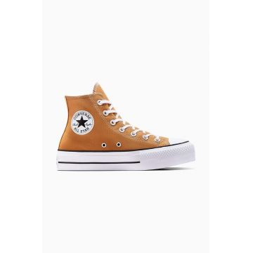 Converse tenisi Chuck Taylor All Star Lift femei, culoarea galben, A11537C