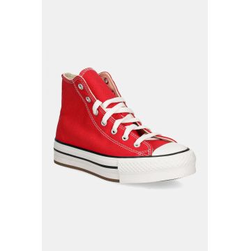 Converse tenisi copii CHUCK TAYLOR ALL STAR EVA LIFT culoarea rosu, A08425C