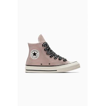 Converse tenisi din piele intoarsa Chuck 70 Suede culoarea maro, A08303C