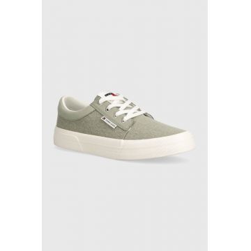 Tommy Jeans tenisi TJM VULC. SKATE DERBY MIX barbati, culoarea gri, EM0EM01367