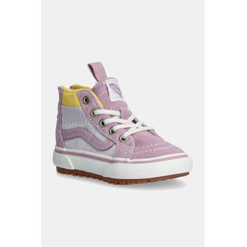 Vans adidasi de piele intoarsa pentru copii MTE SK8-Hi Zip culoarea violet, VN000D0M6GL1