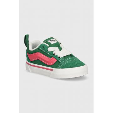 Vans tenisi copii Knu Skool Elastic Lace culoarea verde, VN000D0KBOC1