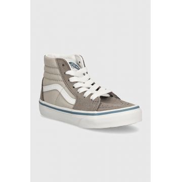 Vans tenisi copii SK8-Hi culoarea gri, VN000CYND3Y1