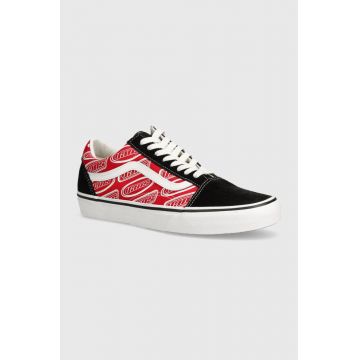 Vans tenisi Old Skool barbati, culoarea rosu, VN000CT8CJH1