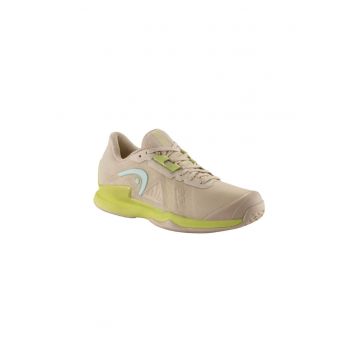 Pantofi sport dama tenis - bej - material sintetic - sireturi