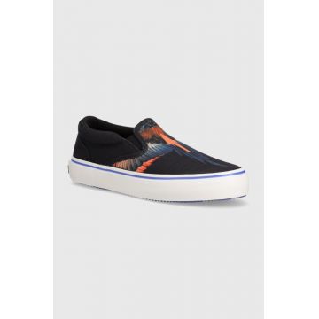 Marcelo Burlon tenisi Icon Wings Slip-On Vulcanized barbati, culoarea negru, CMIA079S24FAB0011026